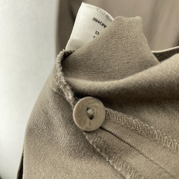 EILEEN FISHER Pants S Stretch Organic Cotton Twill Tapered Ankle Side Zip Gray - Picture 9 of 15